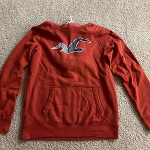 Dark red Hollister hoodie